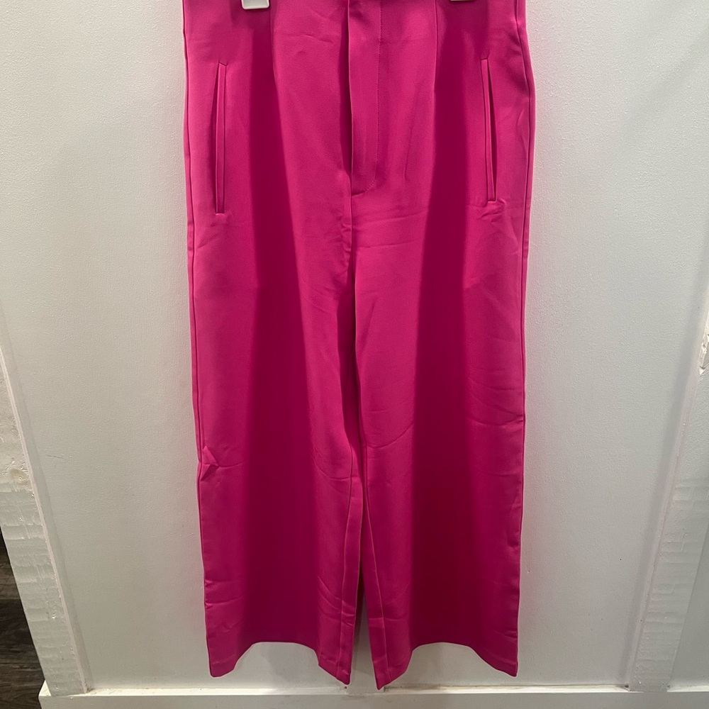 Vibrant Pink Wide-Leg Pants